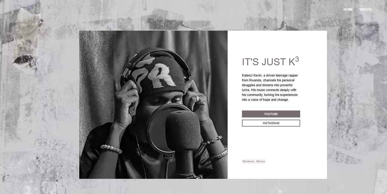 image of web development service project made for Rwandan artist